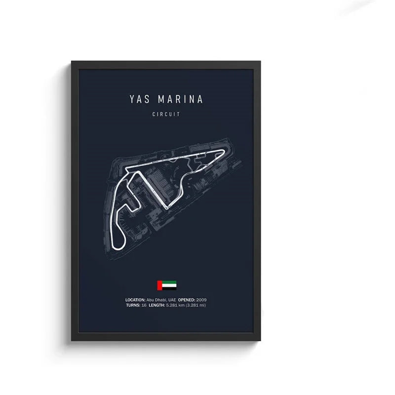 Racing Circuit Canvas Wall Art Poster