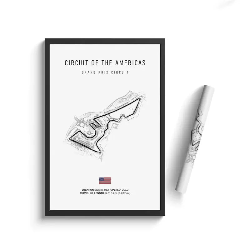 Racing Circuit Canvas Wall Art Poster