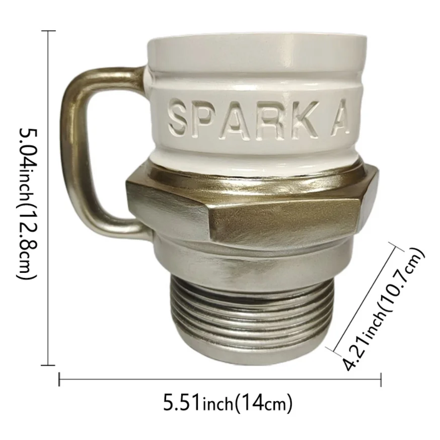 Piston Detail Insulated Drink Stainless Mug