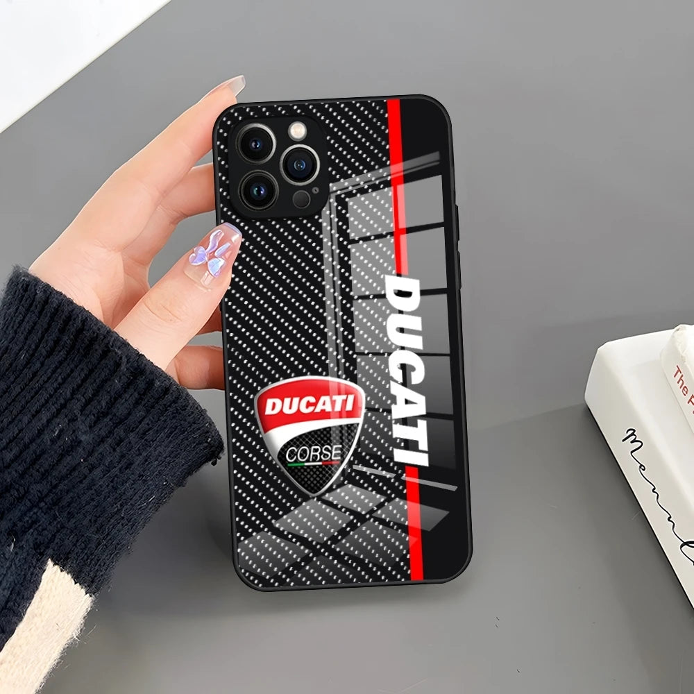Motorsport-Inspired Protective Phone Case - Glass Back