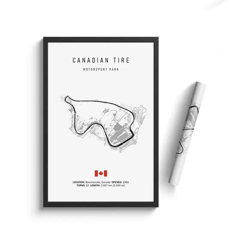 Racing Circuit Canvas Wall Art Poster