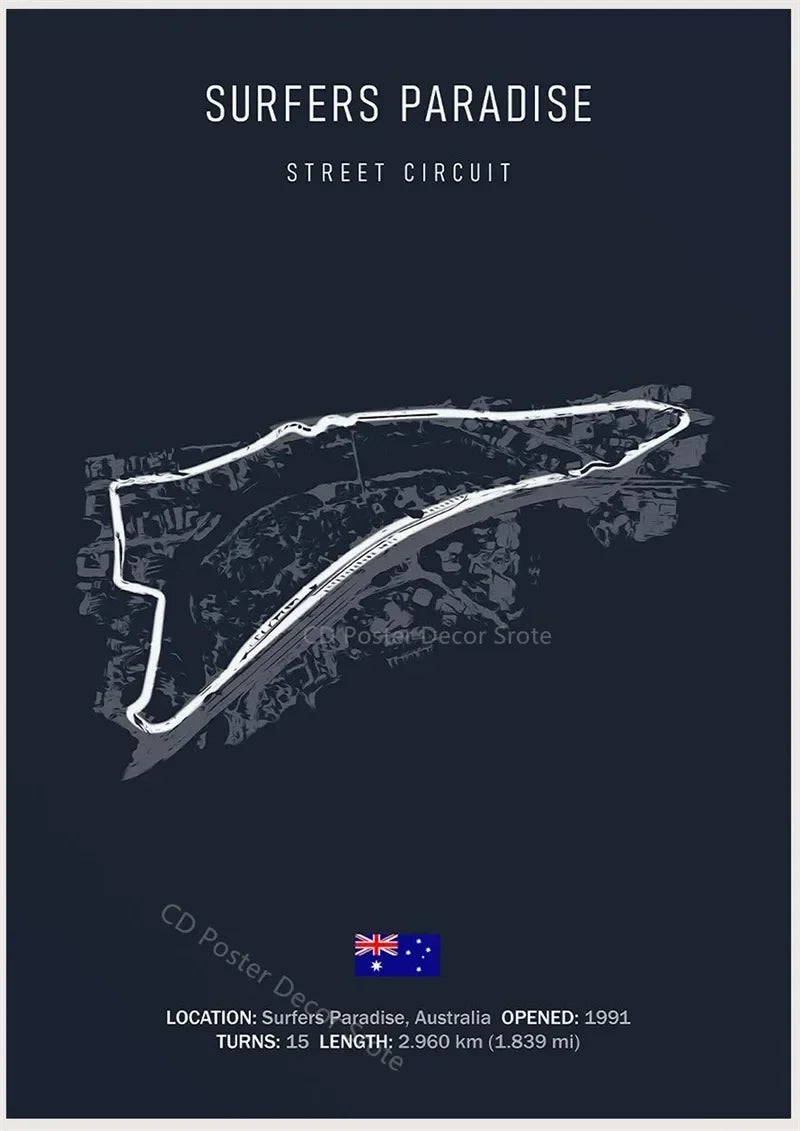 Racing Circuit Canvas Wall Art Poster - Imola & Monaco