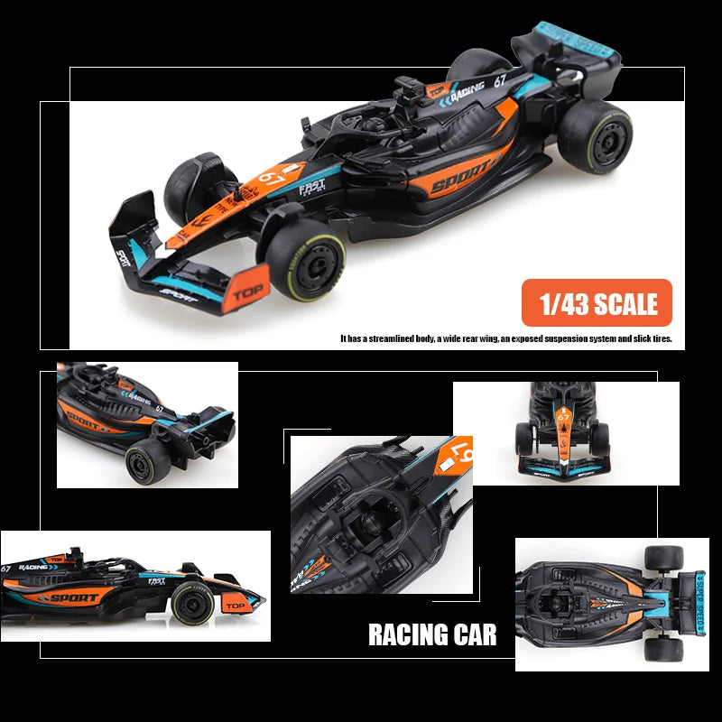 1:43 Pullback Alloy Race Car Toy