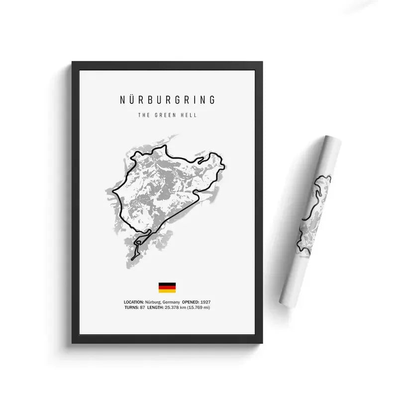 Racing Circuit Canvas Wall Art Poster