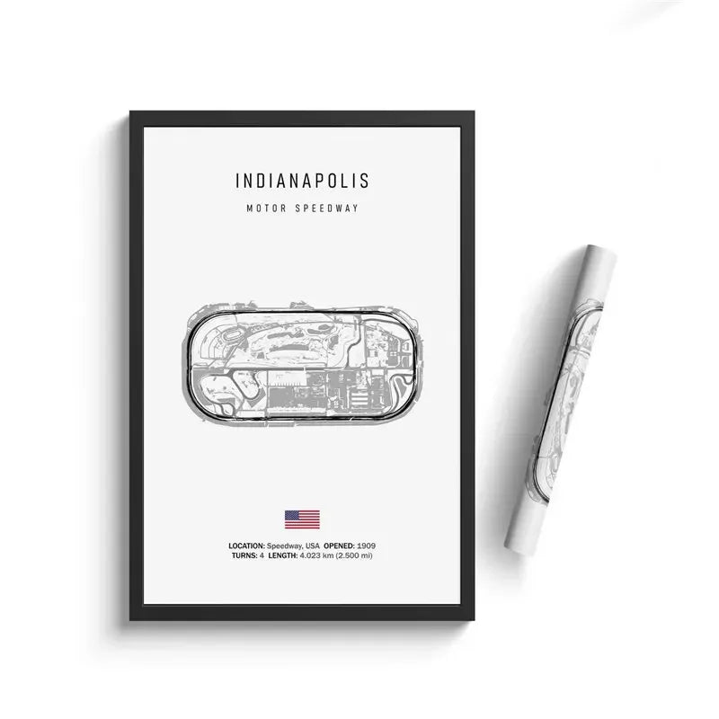 Racing Circuit Canvas Wall Art Poster