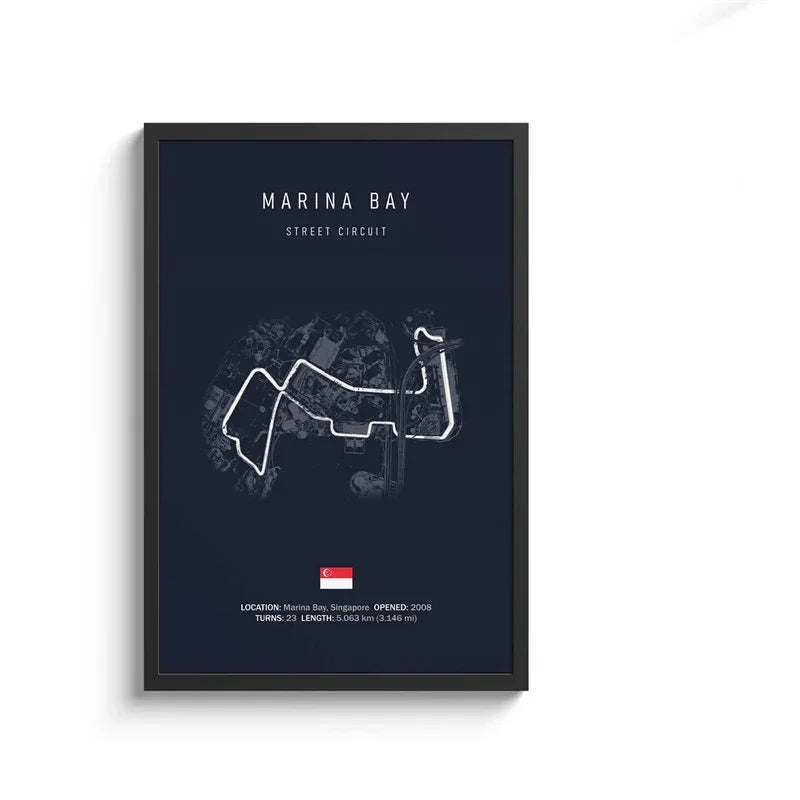 Racing Circuit Canvas Wall Art Poster