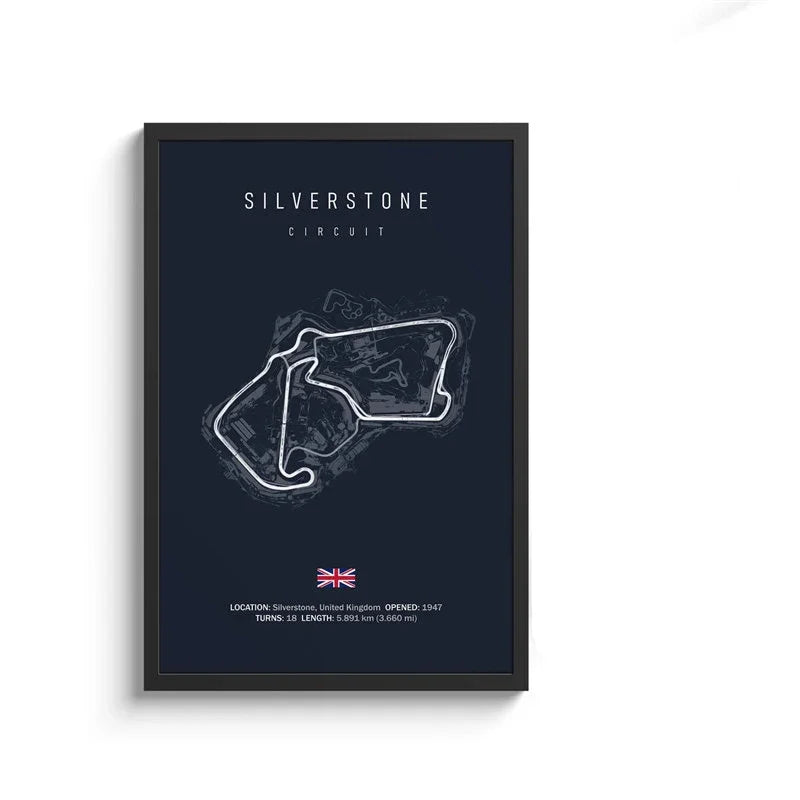 Racing Circuit Canvas Wall Art Poster