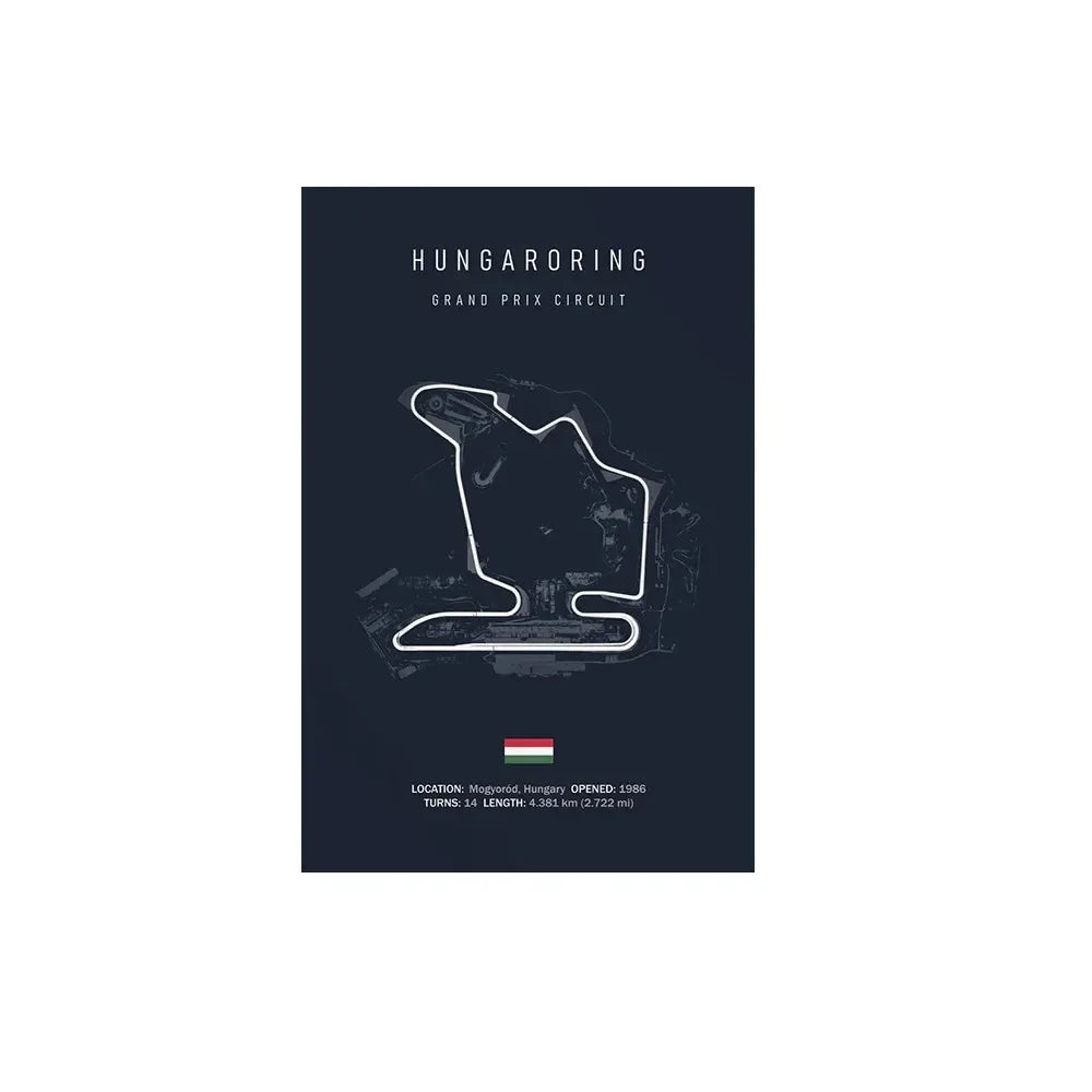 World Racing Circuit Canvas Poster
