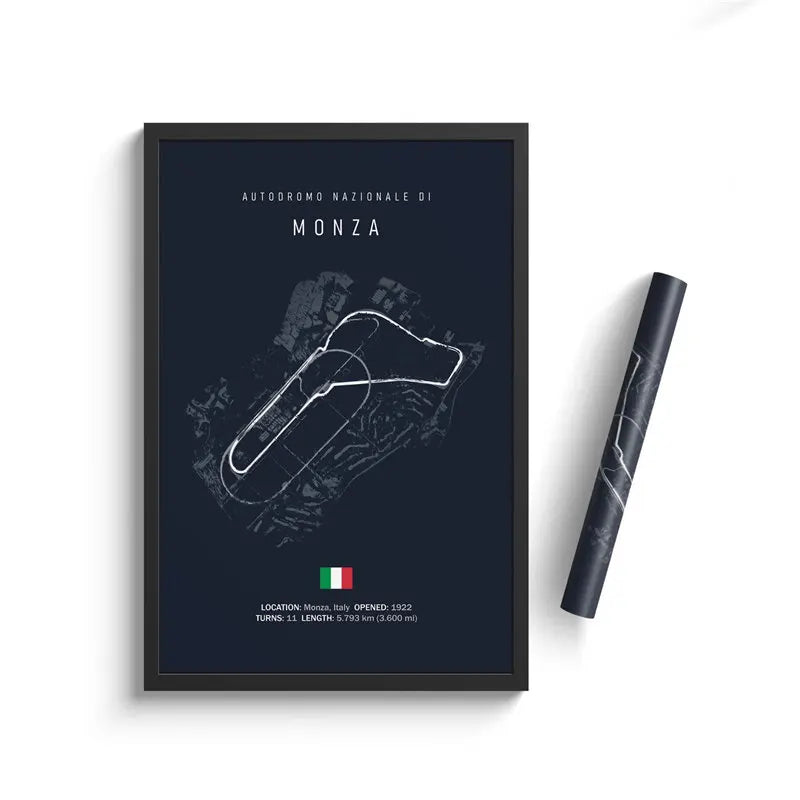 Racing Circuit Canvas Wall Art Poster - Imola & Monaco
