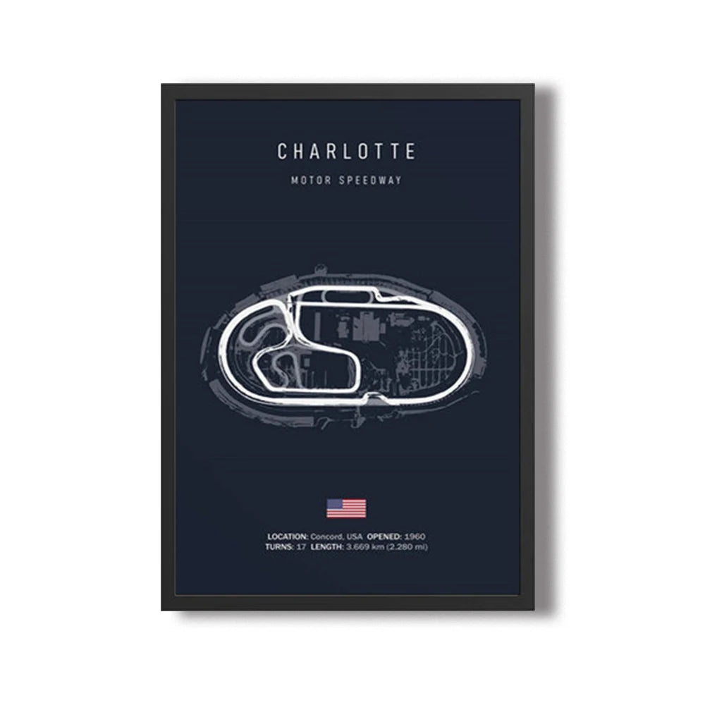World Racing Circuit Canvas Poster
