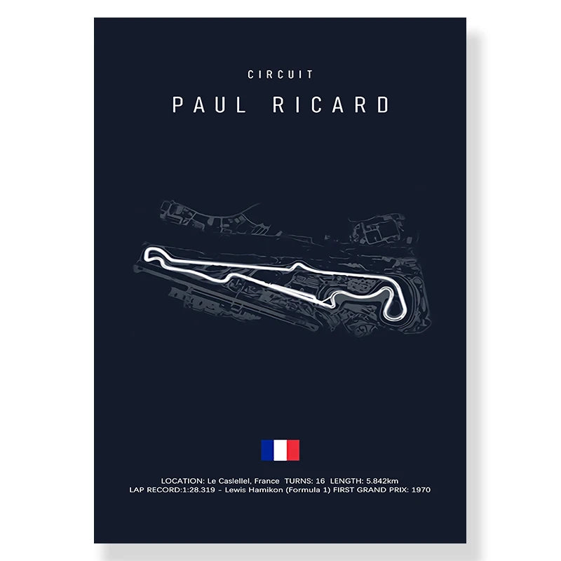 Racing Circuit Canvas Wall Art Poster - Imola & Monaco