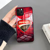Metallic Track Theme Tempered Glass Phone Cover