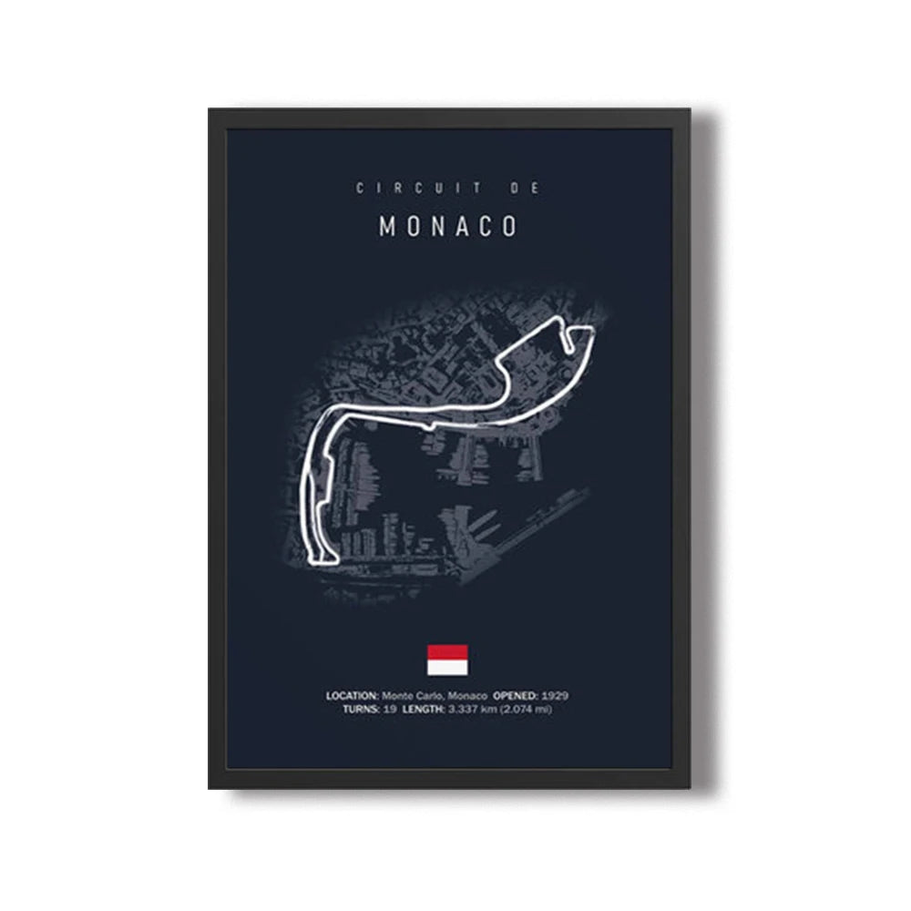 World Racing Circuit Canvas Poster