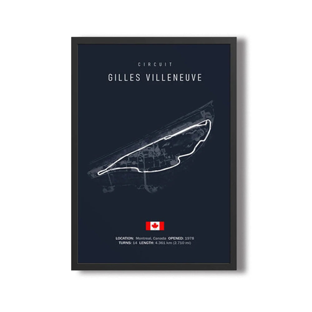 World Racing Circuit Canvas Poster