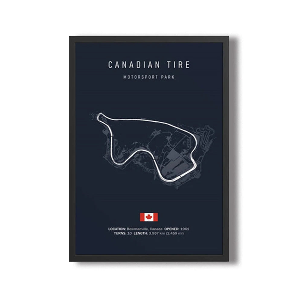 World Racing Circuit Canvas Poster