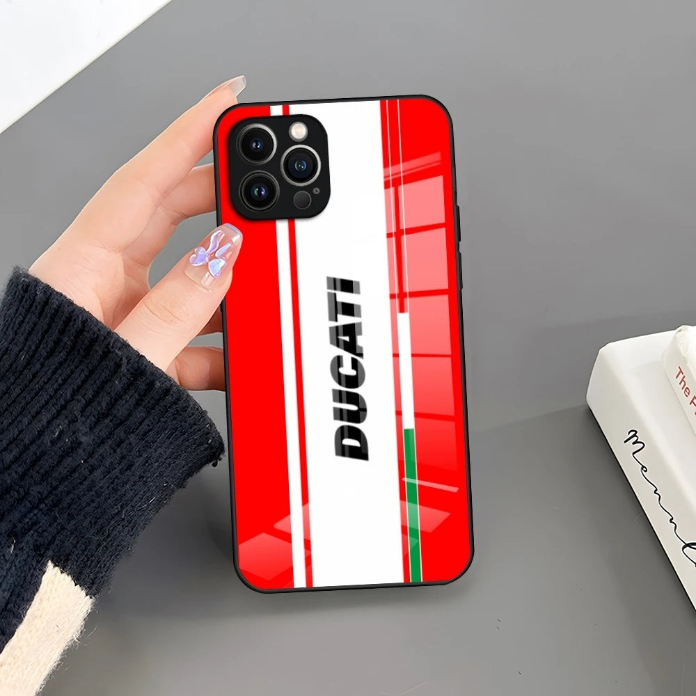 Motorsport-Inspired Protective Phone Case - Glass Back