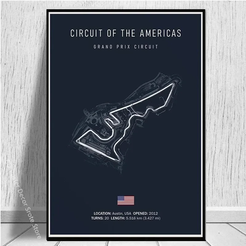 Racing Circuit Canvas Wall Art Poster - Imola & Monaco