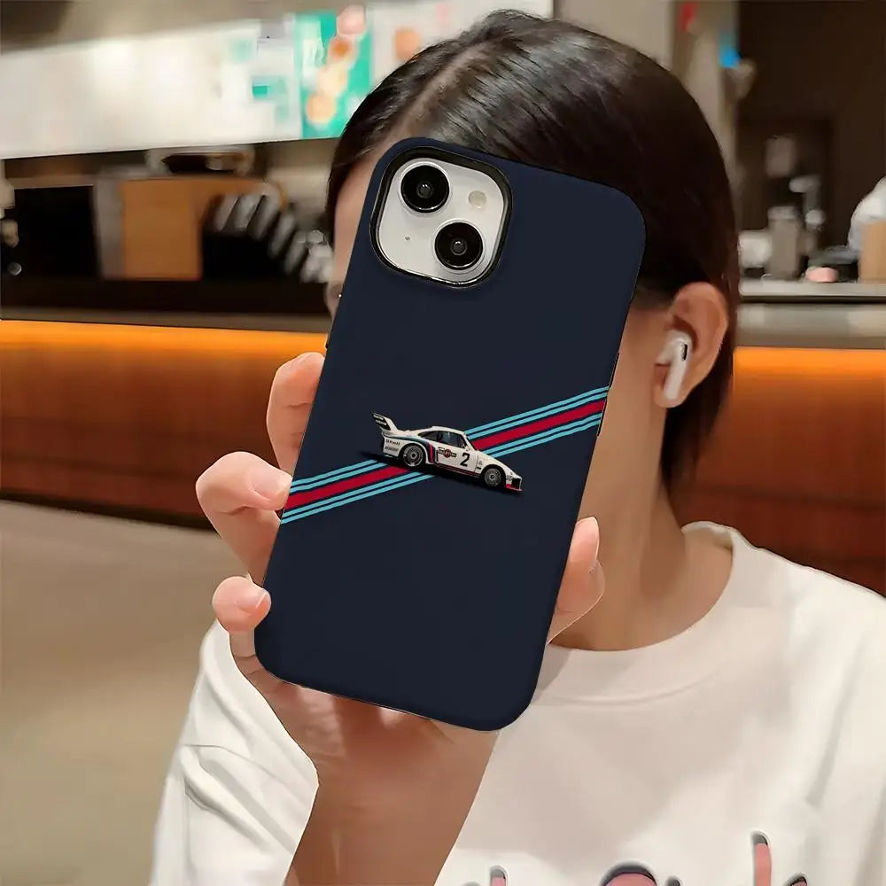 Motorsport-Inspired Protective Phone Case - Glossy Finish