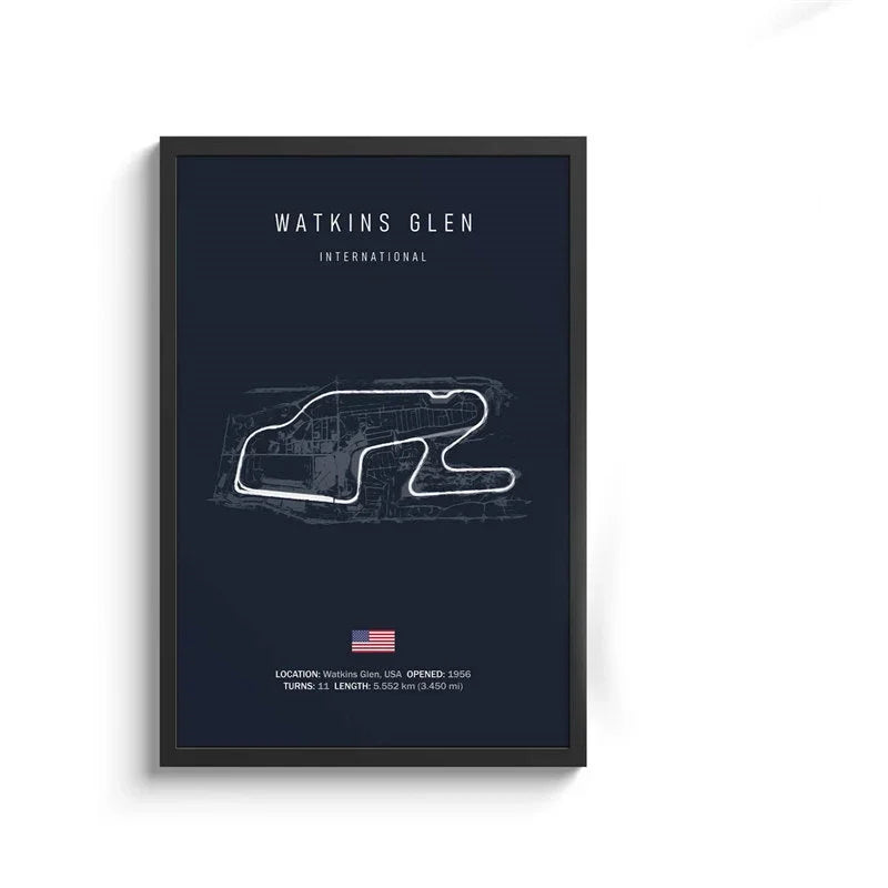 Racing Circuit Canvas Wall Art Poster