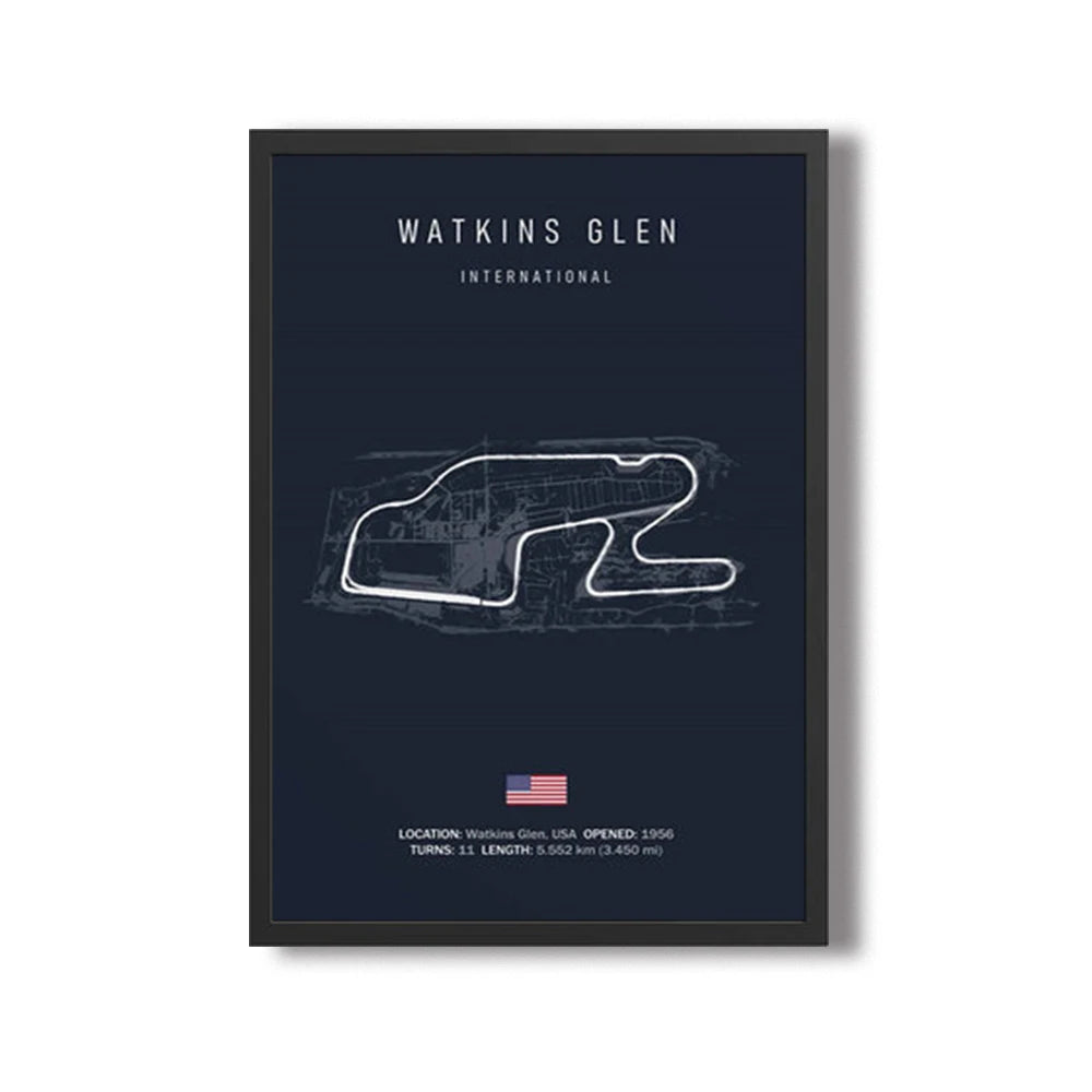 World Racing Circuit Canvas Poster
