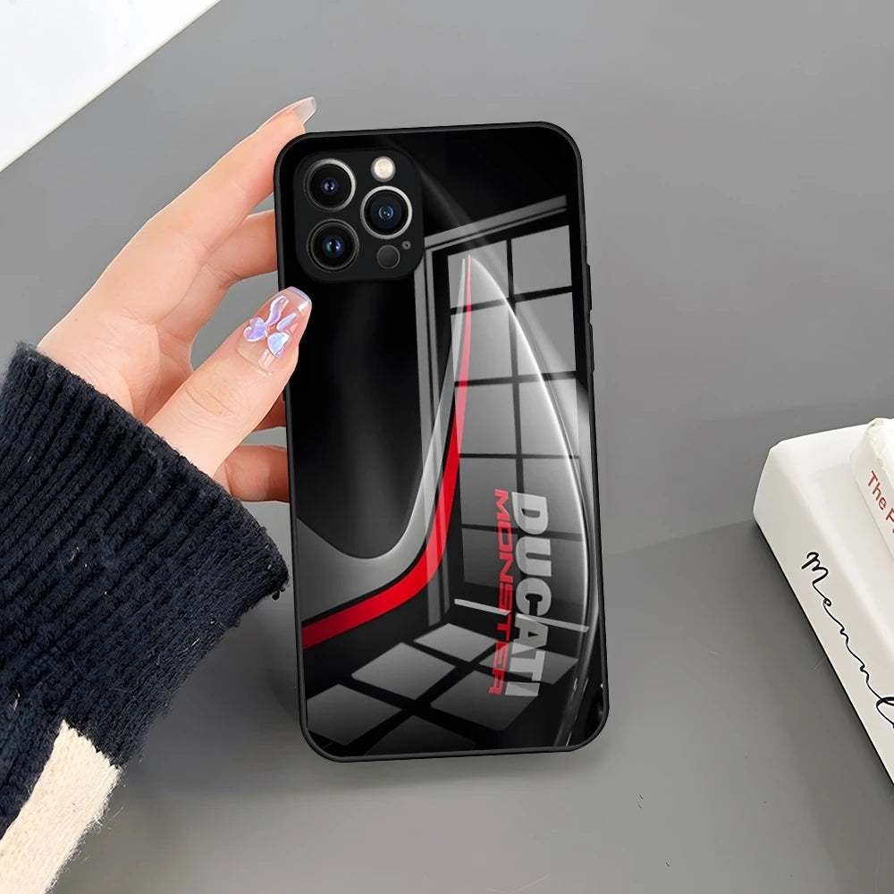 Motorsport-Inspired Protective Phone Case - Glass Back