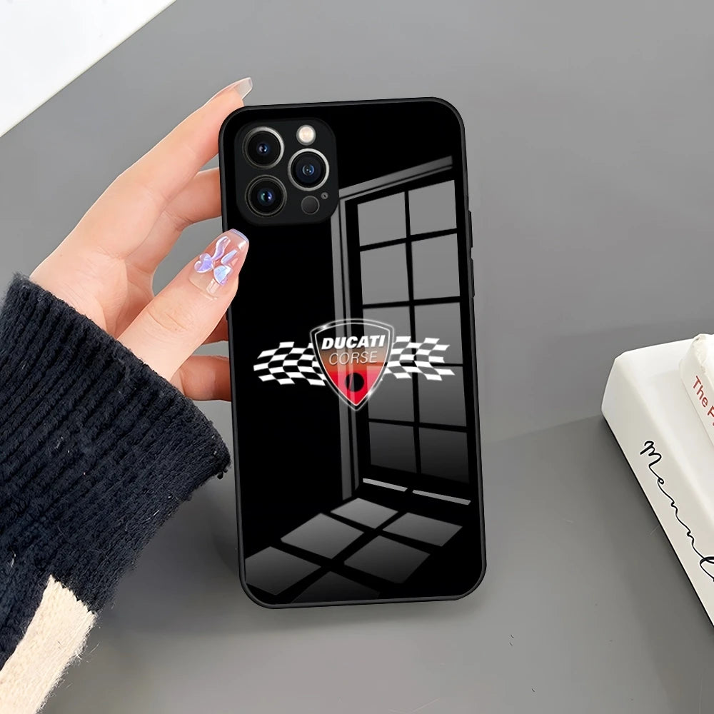 Motorsport-Inspired Protective Phone Case - Glass Back