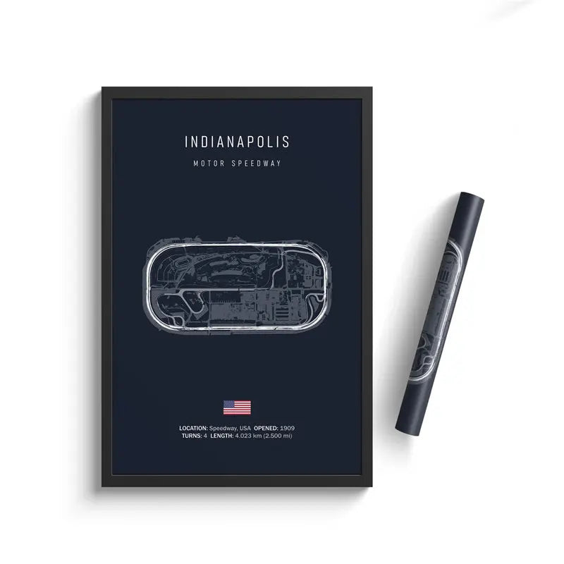 Racing Circuit Canvas Wall Art Poster - Imola & Monaco