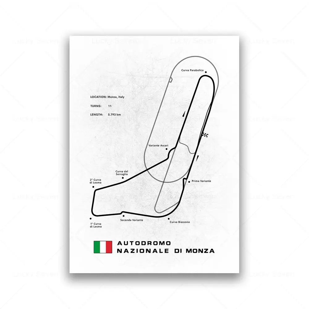 Minimalist Circuit Map Canvas Print - Unframed