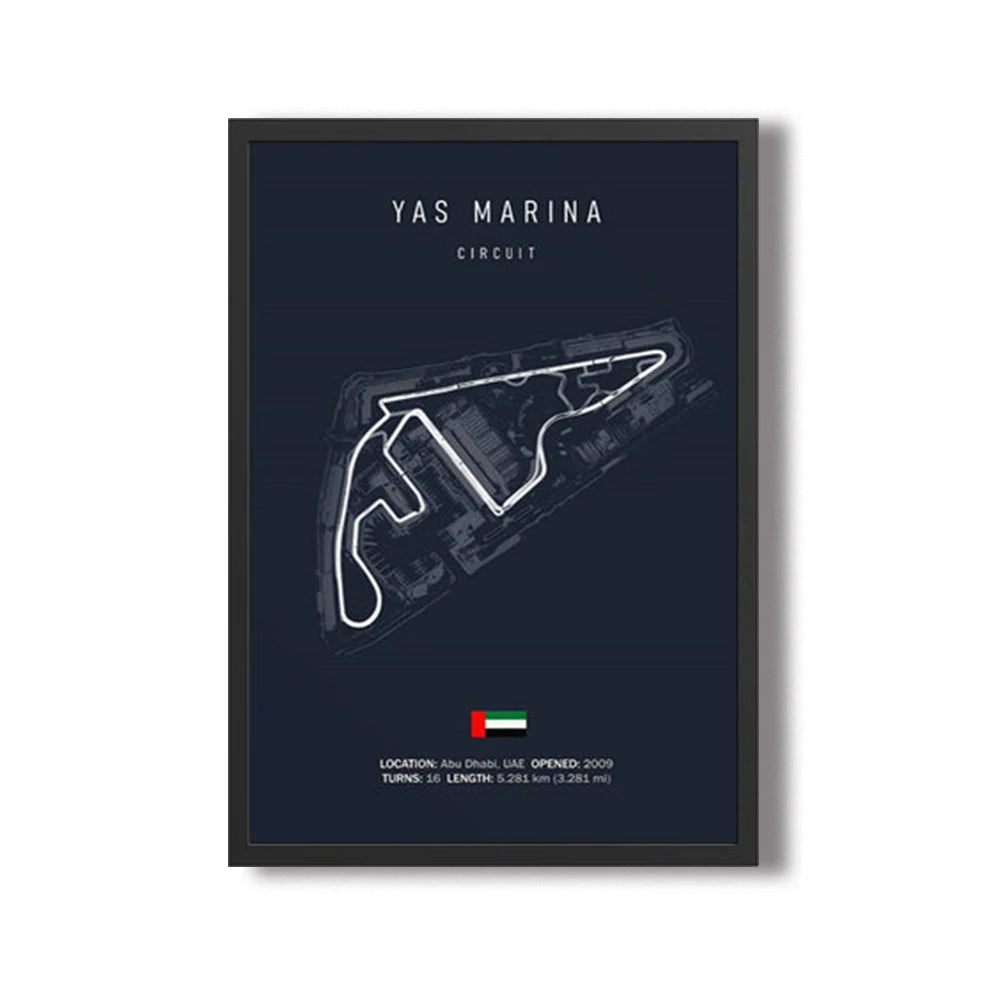 World Racing Circuit Canvas Poster