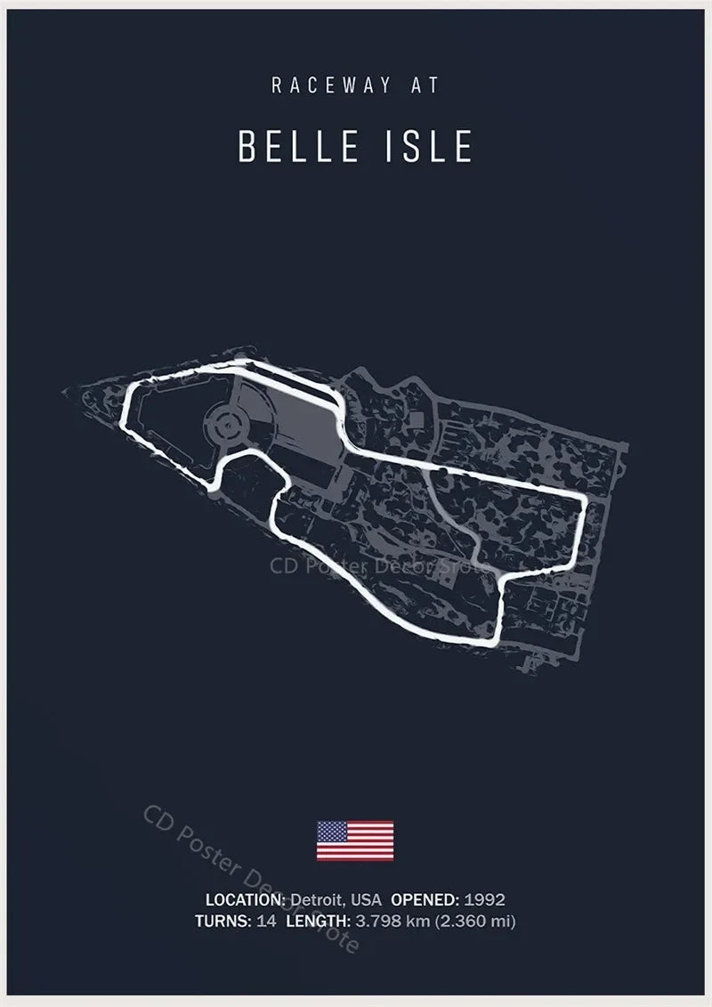 Racing Circuit Canvas Wall Art Poster - Imola & Monaco