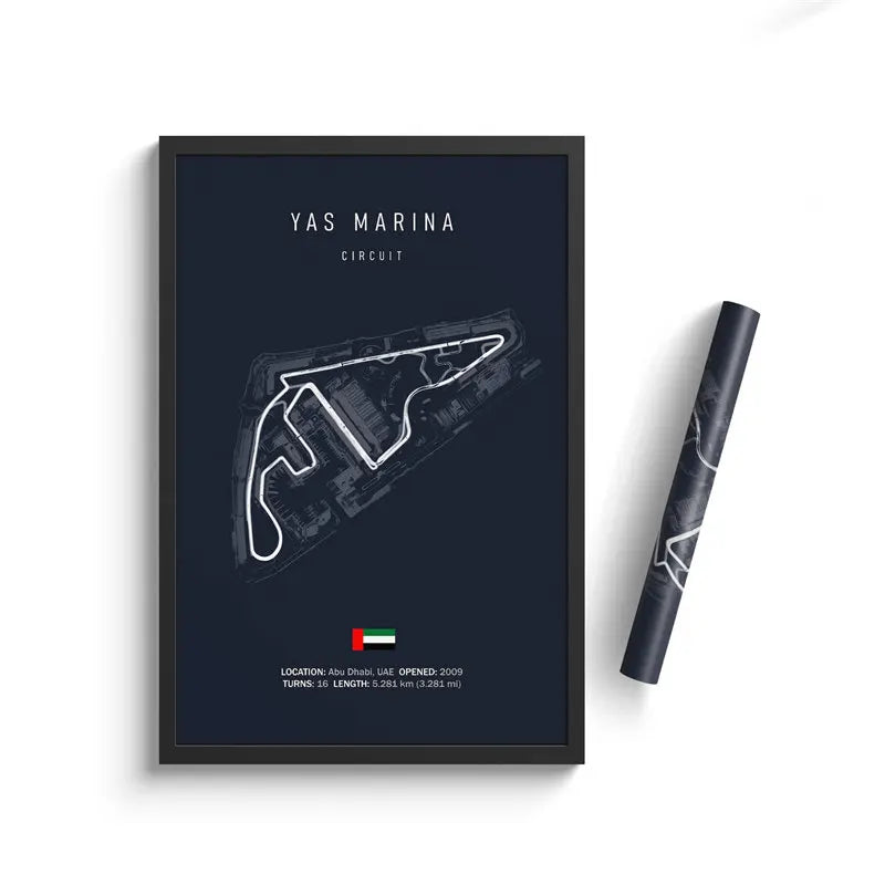 Racing Circuit Canvas Wall Art Poster - Imola & Monaco