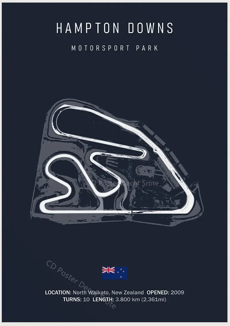 Racing Circuit Canvas Wall Art Poster - Imola & Monaco