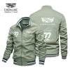 Printed Varsity Track Hooded Jacket