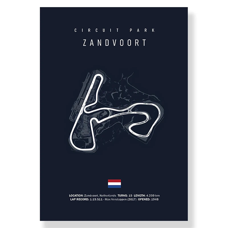 Racing Circuit Canvas Wall Art Poster - Imola & Monaco