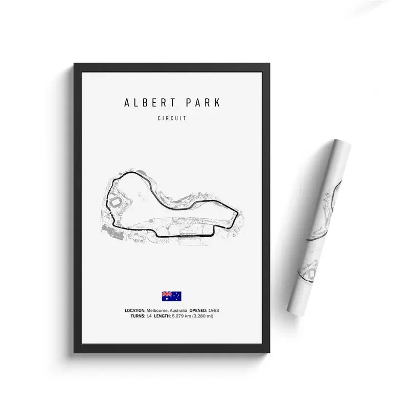 Racing Circuit Canvas Wall Art Poster