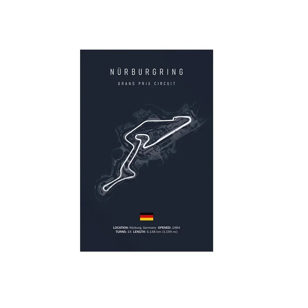 World Racing Circuit Canvas Poster