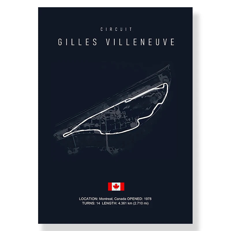 Racing Circuit Canvas Wall Art Poster - Imola & Monaco
