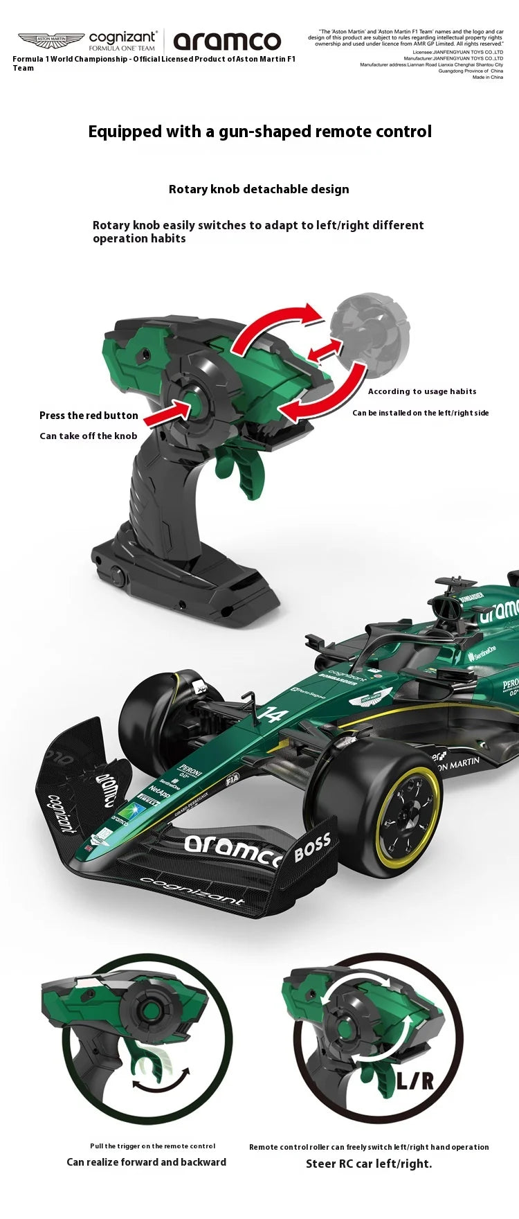 1:14 Remote Control Open-Wheel Racer