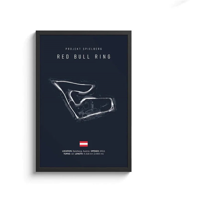 Racing Circuit Canvas Wall Art Poster