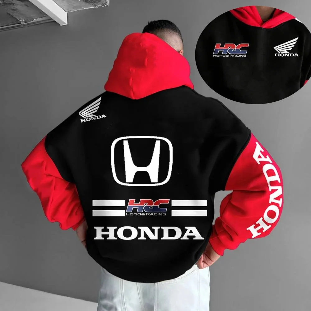 Motorcycle Graphic Pullover Hoodie