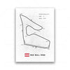 Minimalist Circuit Map Canvas Print - Unframed