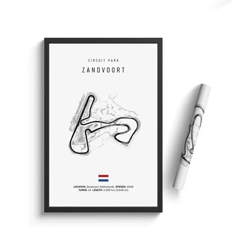 Racing Circuit Canvas Wall Art Poster
