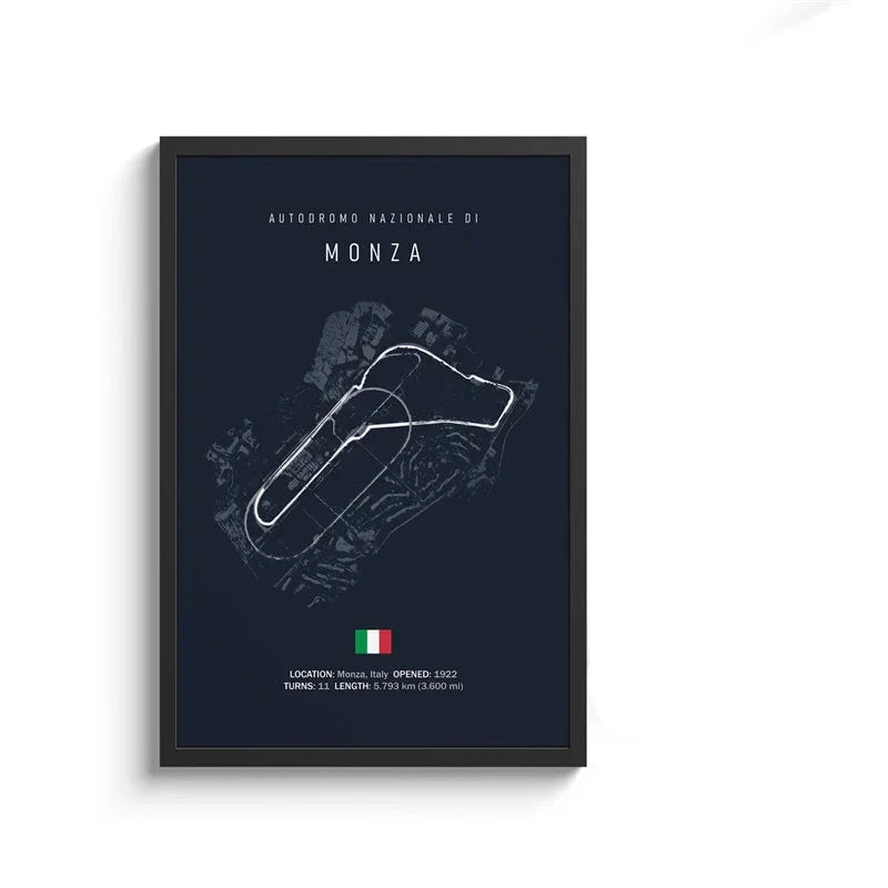 Racing Circuit Canvas Wall Art Poster