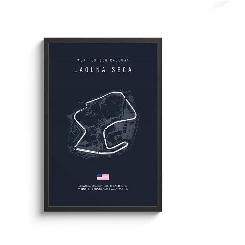 Racing Circuit Canvas Wall Art Poster