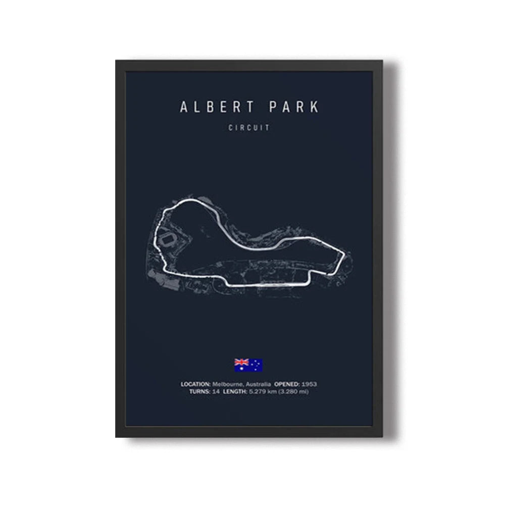 World Racing Circuit Canvas Poster