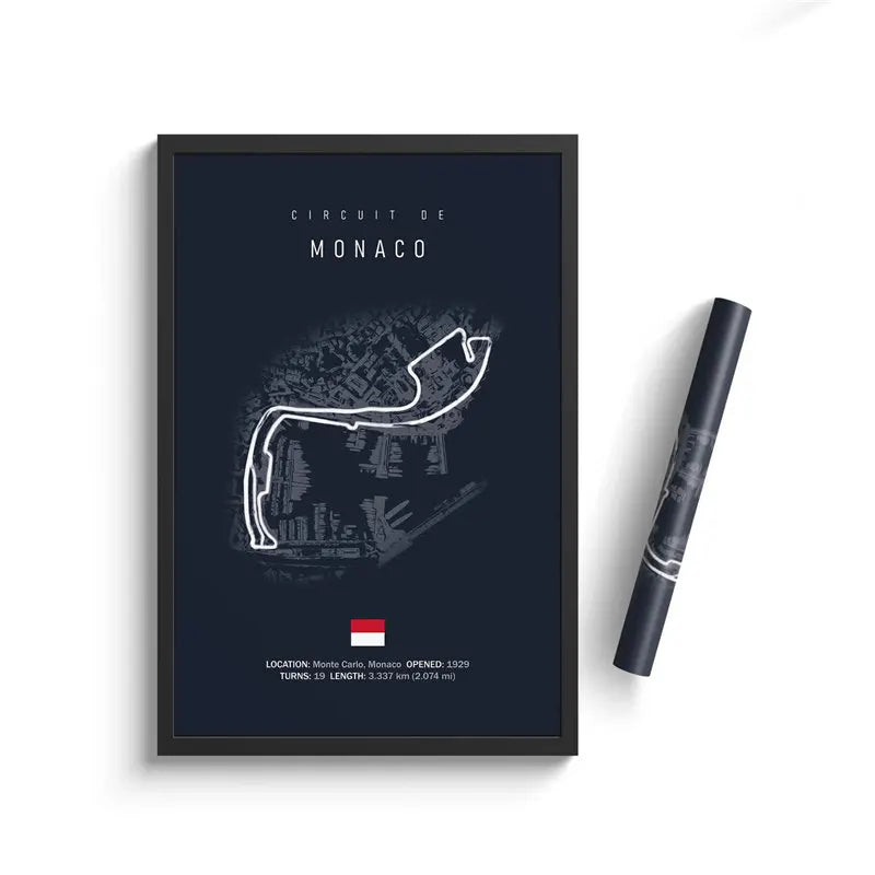 Racing Circuit Canvas Wall Art Poster - Imola & Monaco