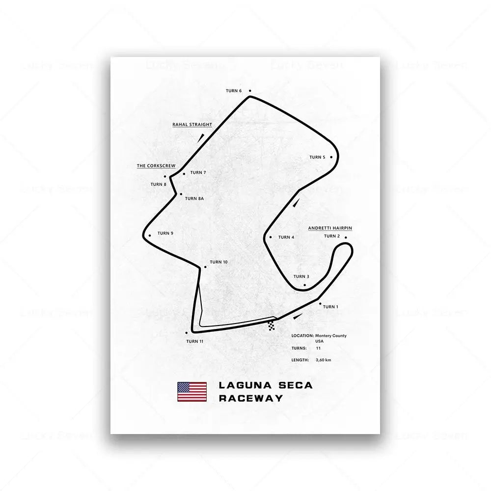 Minimalist Circuit Map Canvas Print - Unframed