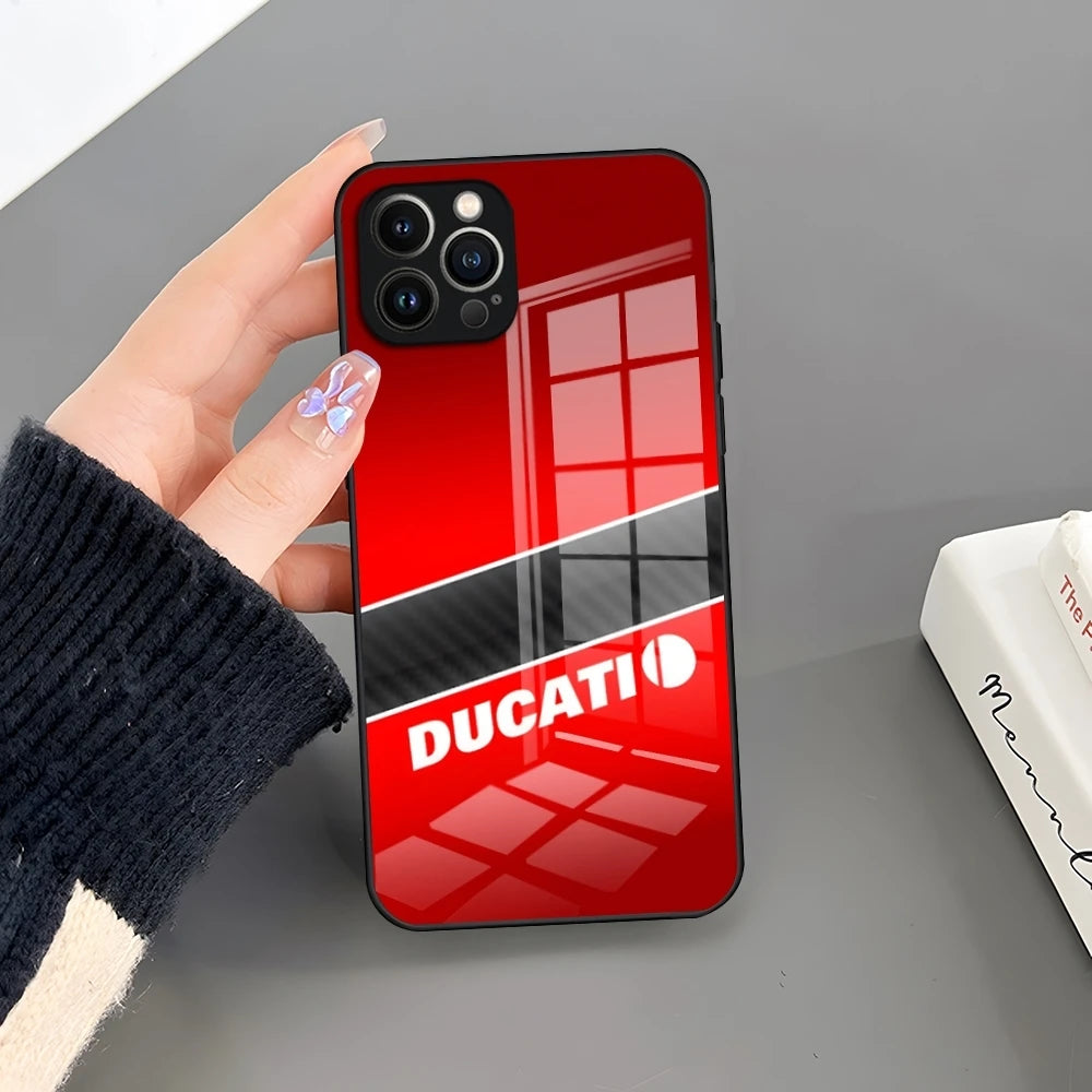 Motorsport-Inspired Protective Phone Case - Glass Back