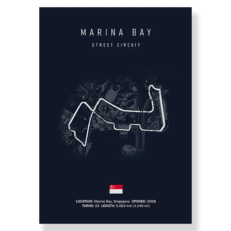 Racing Circuit Canvas Wall Art Poster - Imola & Monaco