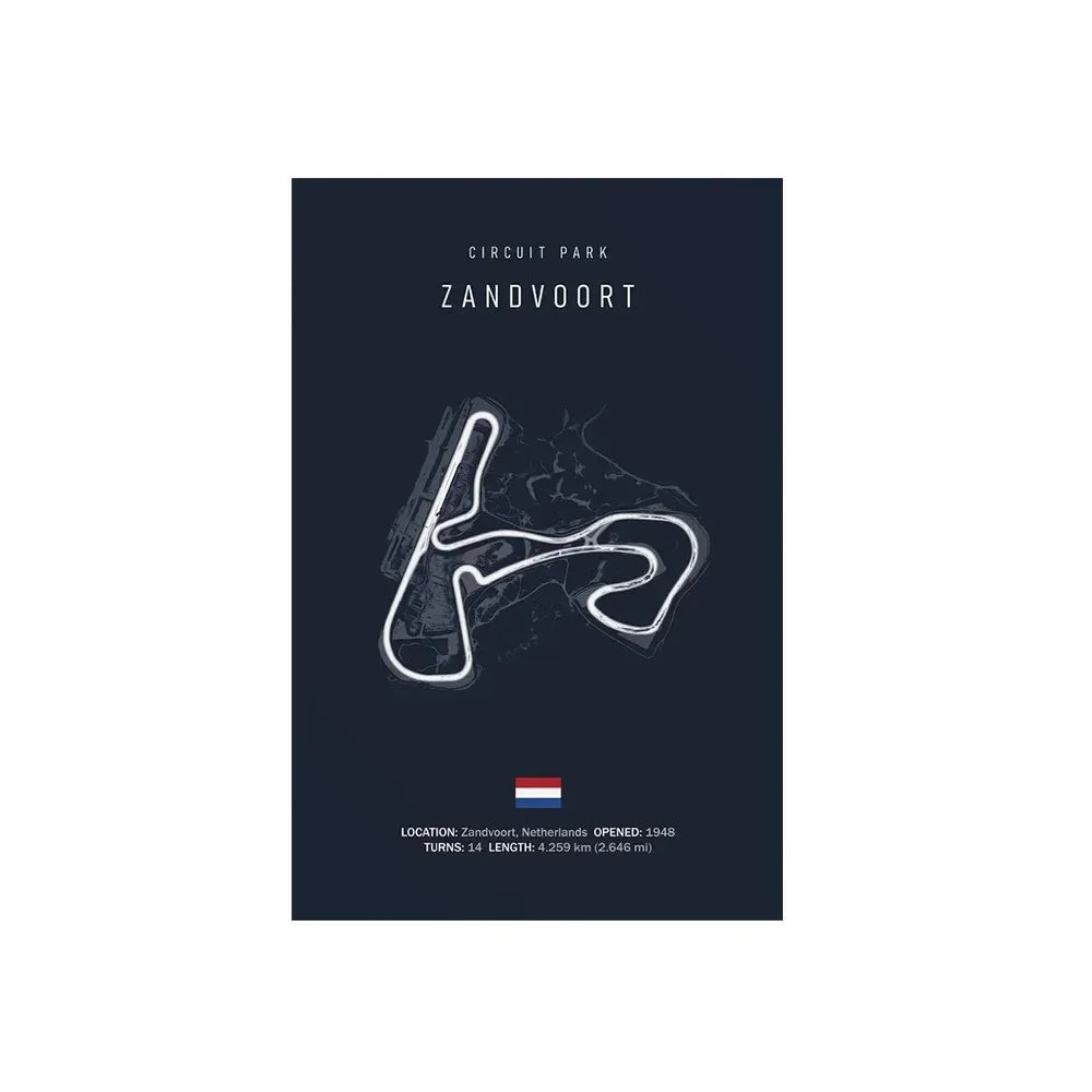 World Racing Circuit Canvas Poster